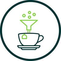 Coffee Filter Line Circle Icon Design vector