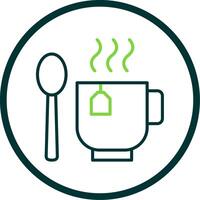 Coffee Cup Line Circle Icon Design vector