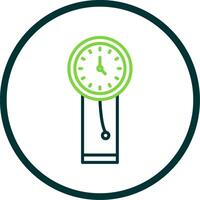 Clock Line Circle Icon Design vector