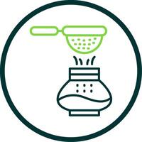 Coffee Filter Line Circle Icon Design vector