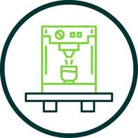 Coffee Machine Line Circle Icon Design vector