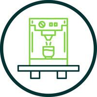 Coffee Machine Line Circle Icon Design vector