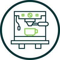 Coffee Machine Line Circle Icon Design vector