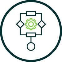 Algorithm Line Circle Icon Design vector