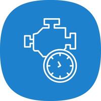 Time Engine Line Curve Icon Design vector