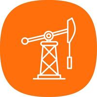 Fossil Fuels Line Curve Icon Design vector