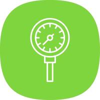 Pressure Meter Line Curve Icon Design vector