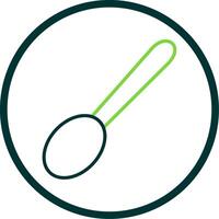 Spoon Line Circle Icon Design vector