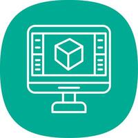 Product Design Line Curve Icon Design vector