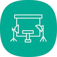 Studio Line Curve Icon Design vector