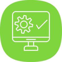 System Line Curve Icon Design vector