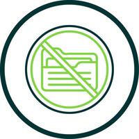 Prohibited Sign Line Circle Icon Design vector