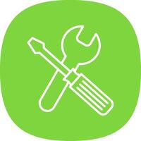 Tools Line Curve Icon Design vector