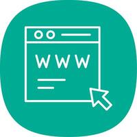 web página línea curva icono diseño vector