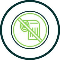 Prohibited Sign Line Circle Icon Design vector