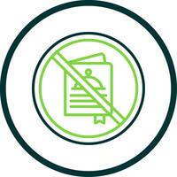 Prohibited Sign Line Circle Icon Design vector