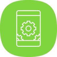 System Preferences Line Curve Icon Design vector