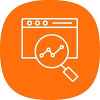 Web Monitoring Line Curve Icon Design vector