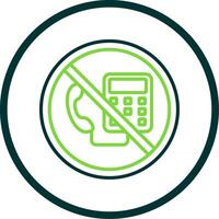 Prohibited Sign Line Circle Icon Design vector