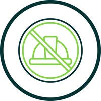 Prohibited Sign Line Circle Icon Design vector