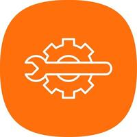 Technical Tools Line Curve Icon Design vector
