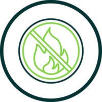 Prohibited Sign Line Circle Icon Design vector