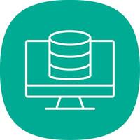 OnLine Curve Multi Circle Database Line Curve Icon Design vector