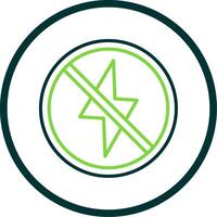 Prohibited Sign Line Circle Icon Design vector