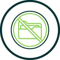 Prohibited Sign Line Circle Icon Design vector