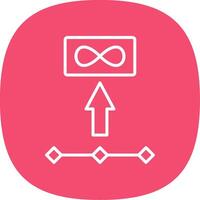Unlimited Storage Line Curve Icon Design vector
