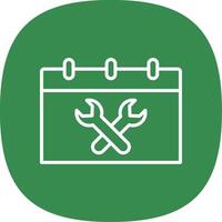 Schedule Service Line Curve Icon Design vector