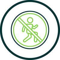 Prohibited Sign Line Circle Icon Design vector