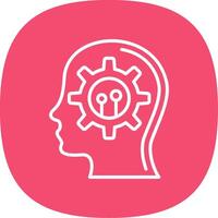 Mind Settings Line Curve Icon Design vector