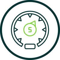 Gauge Line Circle Icon Design vector