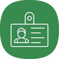 Identity Card Line Curve Icon Design vector