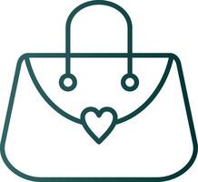 Purse Line Gradient Icon vector