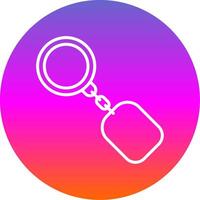 Key Ring Line Gradient Circle Icon vector