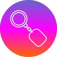 Key Ring Line Gradient Circle Icon vector