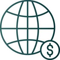 Global Economy Line Gradient Icon vector