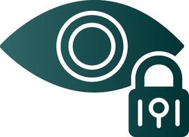 Retinal Scan Glyph Gradient Icon vector