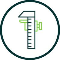 Caliper Line Circle Icon Design vector