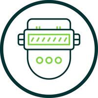 Welding Mask Line Circle Icon Design vector