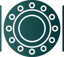 Ball Bearing Glyph Gradient Icon vector