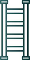 Step Ladder Line Gradient Icon vector