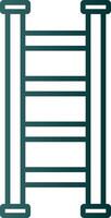 Step Ladder Line Gradient Icon vector