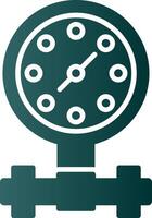 Pressure Gauge Glyph Gradient Icon vector