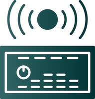 Sound System Glyph Gradient Icon vector