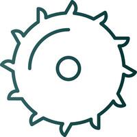 Saw Blade Line Gradient Icon vector