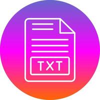Text File Line Gradient Circle Icon vector