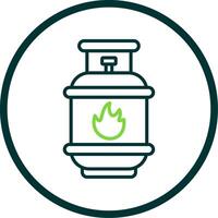 Gas Line Circle Icon Design vector